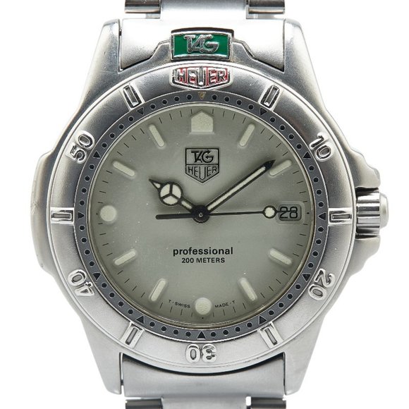1990s TAG Heuer Date Automatic 4000 Series - 695.706K 38mm Stainless Steel on Flip-Lock Bracelet main image 1